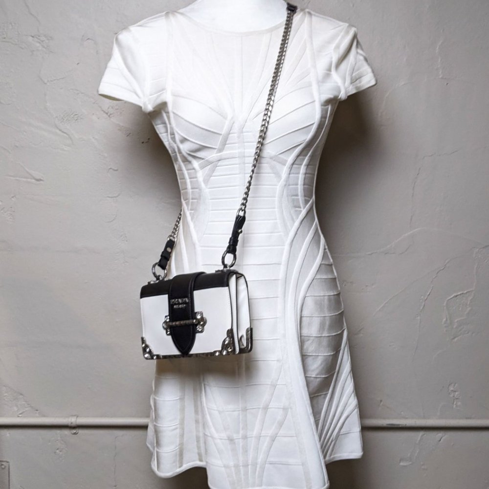 SOLD Prada Crystal Embellished White Crossbody - Picture 9 of 9